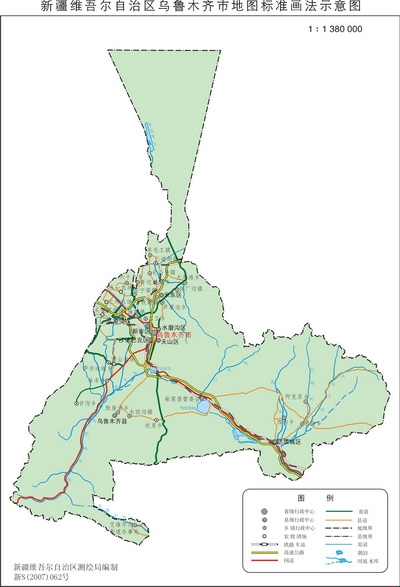乌鲁木齐市政区图-乌鲁木齐地图图片